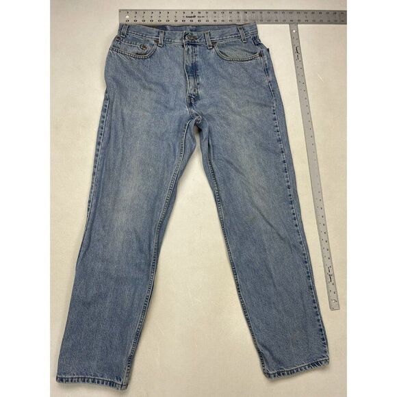 VINTAGE Levi's 550 Relaxed Fit Denim Jeans Men 34 X 31 Blue Tag Size 36 x 32 - Picture 12 of 14